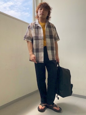 「WILD THINGS（ワイルドシングス）のアイテム（バッグ）」を使った、さとすけさん（メンズ・163cm）の夏コーディネート