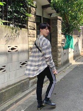 「Dr. Martens（ドクターマーチン）のDr.Martens / ドクターマーチン 1461 3EYE GIBSON SHOE 3ホール ギブソン シューズ ブーツ（ブーツ）」を使った、Suga_rさん（メンズ・168cm）の春コーディネート