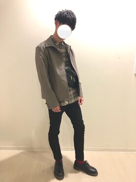 「アイテム（ブルゾン）」を使った、りたさん（メンズ・172cm・10代）の冬コーディネート
