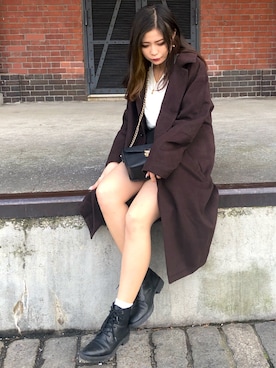 「URBAN RESEARCH（アーバンリサーチ）のアイテム（チェスターコート）」を使った、ゆちぃさん（レディース・170cm）の秋コーディネート