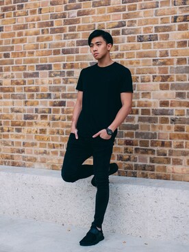 「PULL&BEAR（プルアンドベア）のアイテム（デニムパンツ）」を使った、Louischeukさん（メンズ・177cm）の夏コーディネート