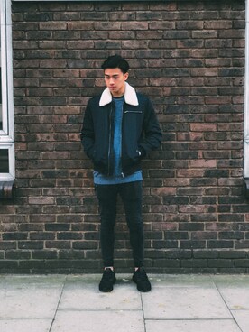 「next（next）のアイテム（ブルゾン）」を使った、Louischeukさん（メンズ・177cm）の夏コーディネート