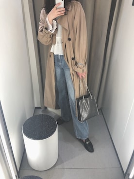 「FUN（ファン）のアイテム（トレンチコート）」を使った、maple__6さん（レディース・172cm）の春コーディネート