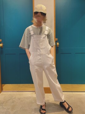 「ehka sopo（エヘカソポ）のアイテム（サロペット/オーバーオール）」を使った、コンドウさん（レディース・160cm）の夏コーディネート