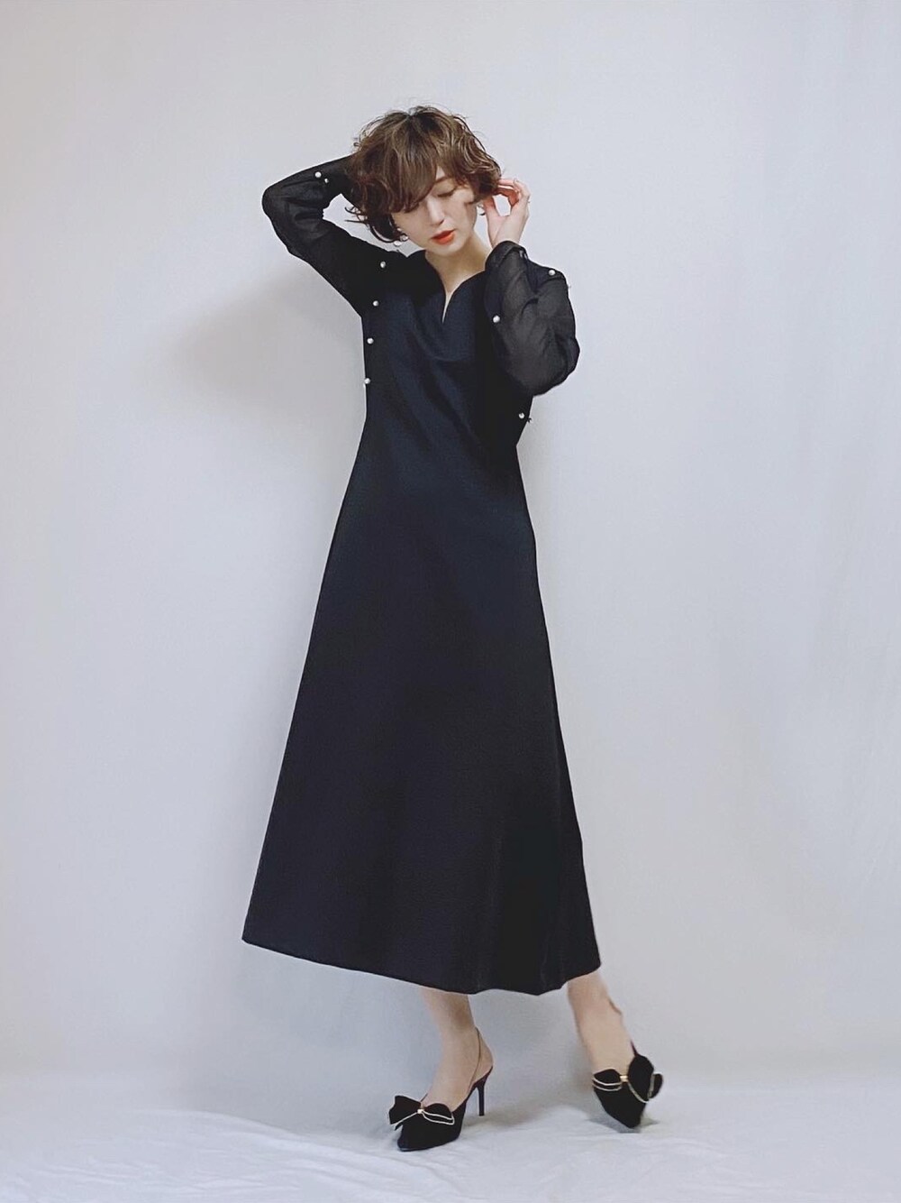 Ameri（アメリ）の「CHIC PEARL DRESS（ワンピース）」 - WEAR