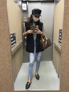 「stradivarius（ストラディバリウス）のアイテム（ジャケット/アウター）」を使った、minaさん（レディース・163cm）の春コーディネート