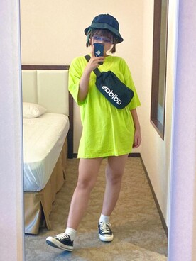 「5（ファイブ）のアイテム（帽子）」を使った、びさん（レディース・158cm）の秋コーディネート