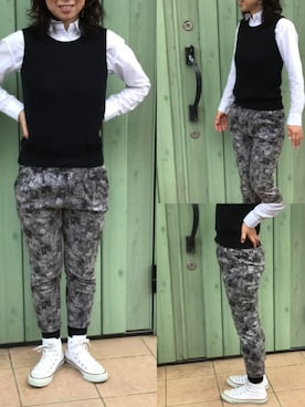 「ユニクロニット」｜ホイッスルさん（レディース・158cm）の夏コーディネート