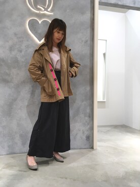 「アウターコーデ」｜「アイテム（ミリタリージャケット）」を使った、TERAOさん（レディース・158cm）の秋コーディネート