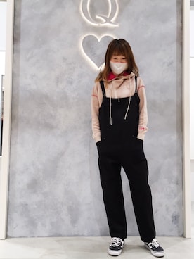 「Q（キュー）のアイテム（オールインワン・サロペット）」を使った、TERAOさん（レディース・158cm）の秋コーディネート
