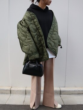 「reca（レカ）のアイテム（パーカー）」を使った、maikoさん（レディース・161cm）の冬コーディネート