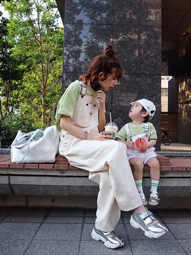 「ピスタチオ」｜「アイテム（オールインワン・サロペット）」を使った、maikoさん（レディース・161cm）の夏コーディネート