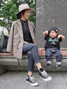 「SLOBE IENA（スローブイエナ）のアイテム（ハット）」を使った、maikoさん（レディース・161cm）の秋コーディネート