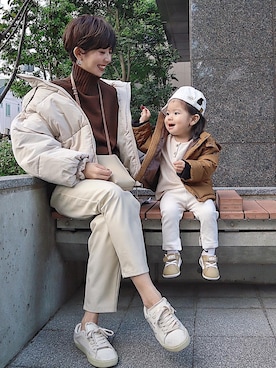 「fifth（フィフス）の中綿ショートダウンコート（ダウンジャケット/コート）」を使った、maikoさん（レディース・161cm）の秋コーディネート