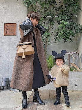 「Solace（ソレイス）のアイテム（ジャケット/アウター）」を使った、maikoさん（レディース・161cm）の冬コーディネート