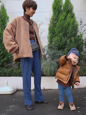 「ボア」｜「アイテム（財布/小物）」を使った、maikoさん（レディース・161cm）の冬コーディネート