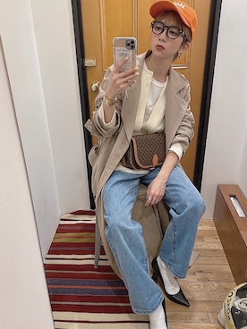 「NAF（ナフ）のアイテム」を使った、maikoさん（レディース・161cm）の春コーディネート