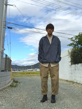 「RAINMAKER（レインメーカー）のアイテム（ブーツ）」を使った、YUKIさん（メンズ・180cm）の秋コーディネート