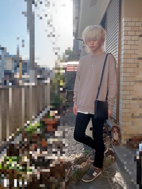 「GU（ジーユー）の（GU）スキニーフィットジーンズ（MEN ⁄ ジーンズ）」を使った、たたさん（メンズ・178cm）の春コーディネート