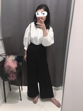 「休闲」｜「アイテム（サロペット/オーバーオール）」を使った、糖果さん（レディース・162cm）の夏コーディネート
