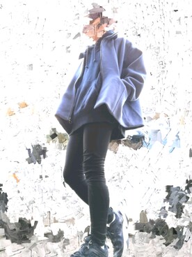 「WHO'S WHO gallery（フーズフーギャラリー）のアイテム（その他アウター、ブルー系）」を使った、Aoki no Hirokiさん（メンズ・167cm）の冬コーディネート