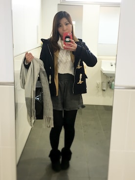 「Honeys（ハニーズ）のアイテム（ブーティ）」を使った、わけありちゃん。さん（レディース・159cm）の秋コーディネート