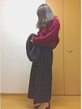 「GORGE（ゴージ）のアイテム（シューズ）」を使った、toyoさん（レディース・160cm）の冬コーディネート