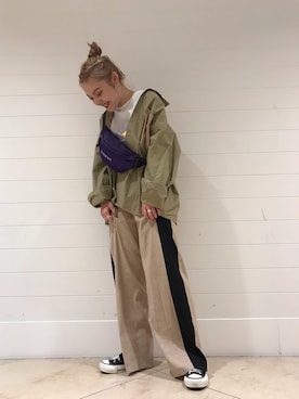 「CONVERSE TOKYO（コンバーストウキョウ）のアイテム」を使った、MANAさん（レディース・152cm）の夏コーディネート