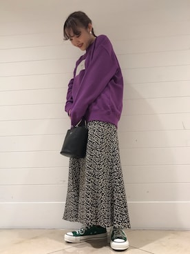 「CONVERSE TOKYO（コンバーストウキョウ）のアイテム」を使った、MANAさん（レディース・152cm）の夏コーディネート