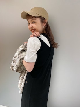「CONVERSE TOKYO（コンバーストウキョウ）のアイテム（帽子）」を使った、MANAさん（レディース・153cm）の春コーディネート