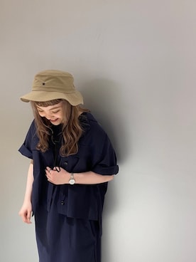 「CONVERSE TOKYO（コンバーストウキョウ）のアイテム（帽子）」を使った、MANAさん（レディース・153cm）の夏コーディネート