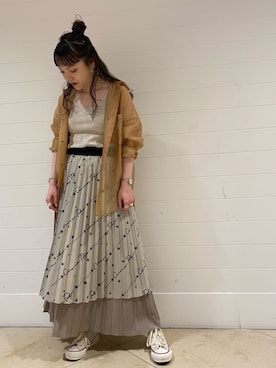 「CONVERSE TOKYO（コンバーストウキョウ）のアイテム」を使った、MANAさん（レディース・153cm）の夏コーディネート