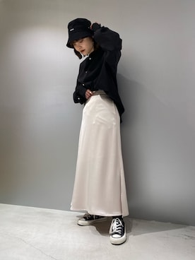 「CONVERSE TOKYO（コンバーストウキョウ）のアイテム（帽子）」を使った、MANAさん（レディース・153cm）の冬コーディネート