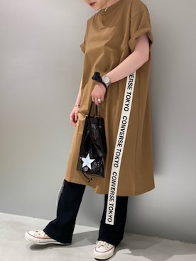 「CONVERSE TOKYO（コンバーストウキョウ）のアイテム」を使った、MANAさん（レディース・153cm）の夏コーディネート