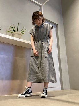 「CONVERSE TOKYO（コンバーストウキョウ）のアイテム」を使った、MANAさん（レディース・153cm）の春コーディネート