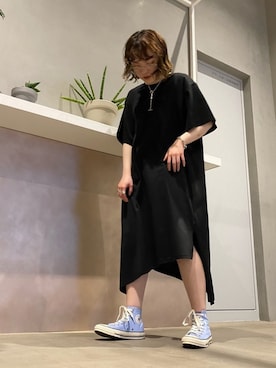 「CONVERSE TOKYO（コンバーストウキョウ）のアイテム（アクセサリー）」を使った、MANAさん（レディース・153cm）の春コーディネート