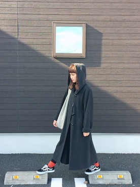 「アイテム（タイツ/ストッキング）」を使った、a k a n eさん（レディース・165cm）の冬コーディネート