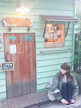「CODEのアイテム」を使った、a k a n eさん（レディース・165cm）の冬コーディネート