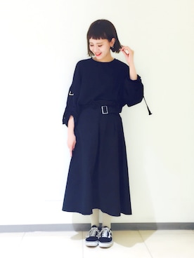 「アイテム（タイツ/ストッキング）」を使った、a k a n eさん（レディース・165cm）の秋コーディネート