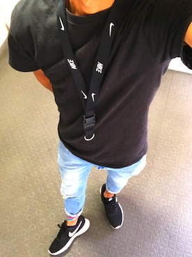 「NIKE（ナイキ）のアイテム（その他、ブラック系）」を使った、ryu.kさん（メンズ・177cm）の夏コーディネート