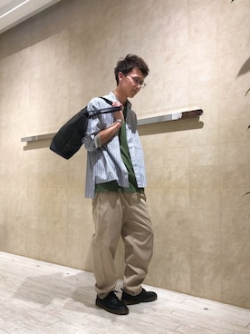 「RAGEBLUE（レイジブルー）のアイテム（トートバッグ）」を使った、遊 さん（メンズ・176cm）の春コーディネート