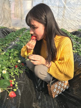 「アイテム（ブーティ）」を使った、齊藤英里さん（レディース・160cm・10代）の春コーディネート