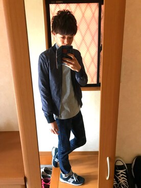 「COMME　CA COMMUNE（コムサコミューン）のアイテム（ブルゾン）」を使った、ゆずさん（メンズ・167cm）の春コーディネート
