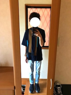 「Reebok（リーボック）のアイテム（スリッポン）」を使った、ゆずさん（メンズ・167cm）の春コーディネート