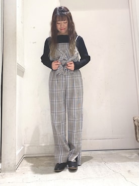 「リブニット」｜「アイテム（その他トップス）」を使った、mayukiさん（レディース・152cm）の冬コーディネート