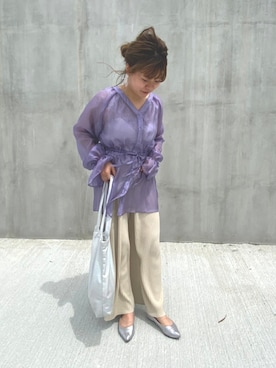 「apres jour（アプレジュール）のアイテム（アクセサリー）」を使った、mayukiさん（レディース・152cm）の夏コーディネート