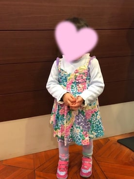 「fafa（フェフェ）のアイテム（ワンピース/ドレス）」を使った、mimikoさん（キッズ・100cm）の春コーディネート