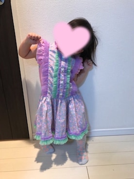 「fafa（フェフェ）のアイテム（ワンピース/ドレス）」を使った、mimikoさん（キッズ・90cm）の冬コーディネート