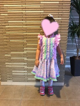「fafa（フェフェ）のアイテム（ワンピース/ドレス）」を使った、mimikoさん（キッズ・100cm）の秋コーディネート