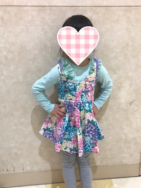 「fafa（フェフェ）のアイテム（ワンピース/ドレス）」を使った、mimikoさん（キッズ・100cm）の春コーディネート